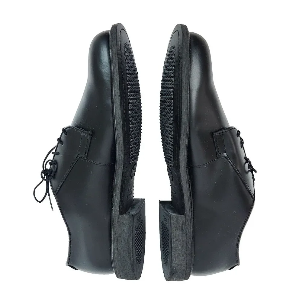 Bates black leather